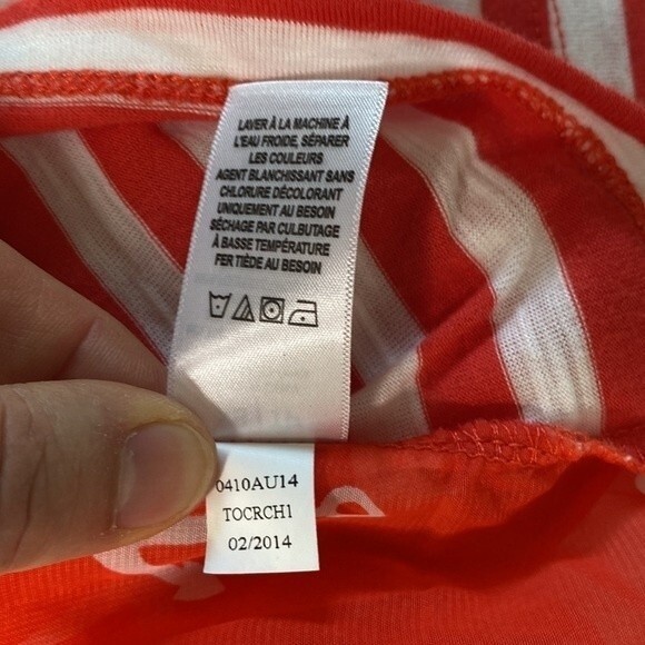 Aeropostale Nautical Stripe Sheer Tie Waist Anchor Print Top Short Sleeve Sailor - Picture 11 of 16